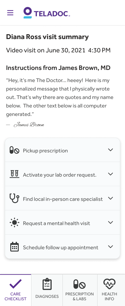 Teladoc AVS Mobile 1