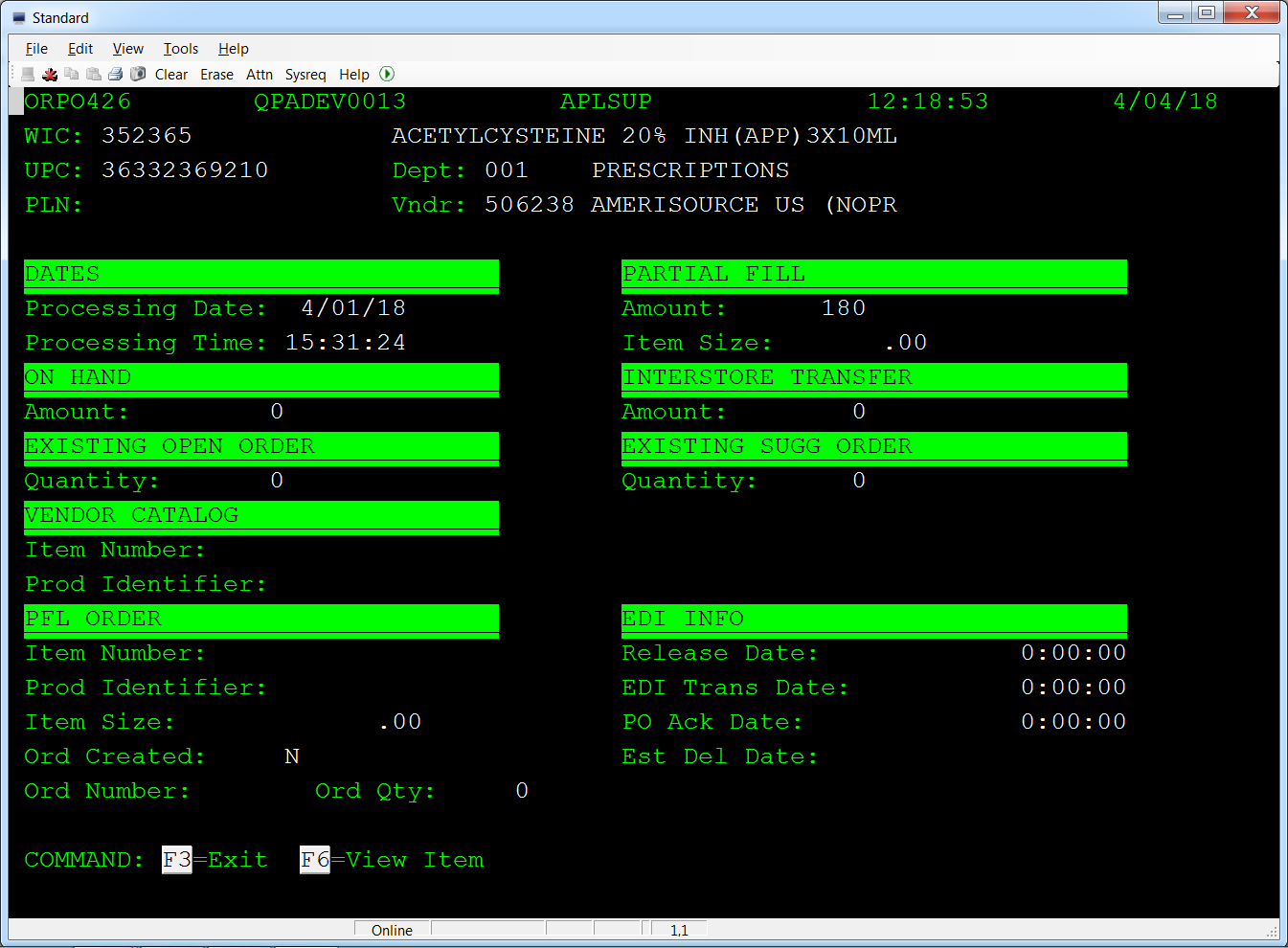 Walgreens legacy system