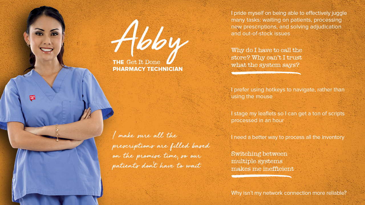 Walgreens techni persona